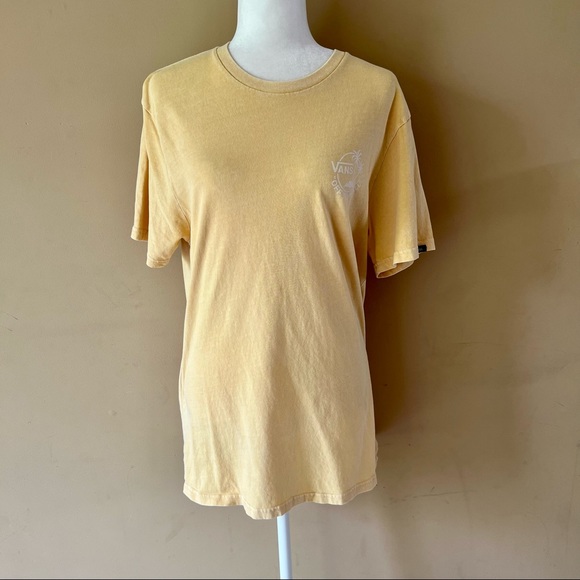 VANS Off The Wall Medium Yellow Shirt Top Tee - Picture 3 of 6